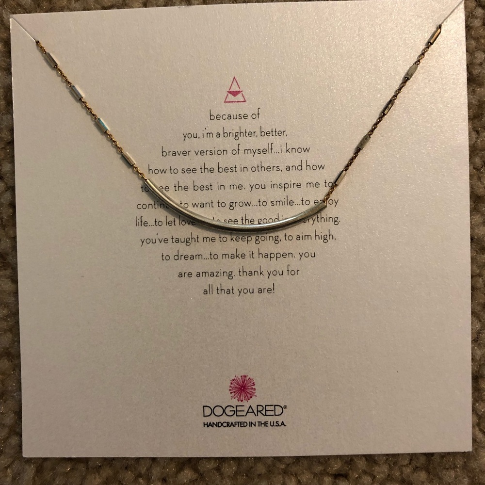 New with package Dogeared Gold and Silver Necklace